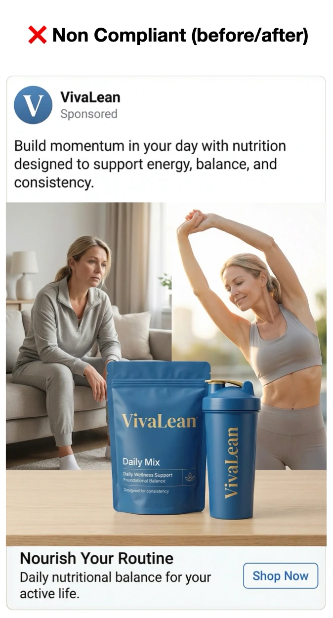VivaLean subtle non-compliant ad full size